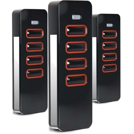 Lot de 3 télécommandes 868 MHz pour Pearl 4018V000, 4 canaux d'ouverture de garage pour 4015862001900, porte de garage pour motorisation de portail d'été, code rouleau, 3 pièces (1/4)