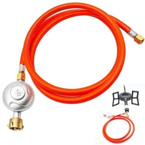 Détendeur Propane 50mbar avec u de 1.5m, Réducteur Basse Pression, Kit de Détendeur Gaz Propane pour Barbecue, Camping (1/4)