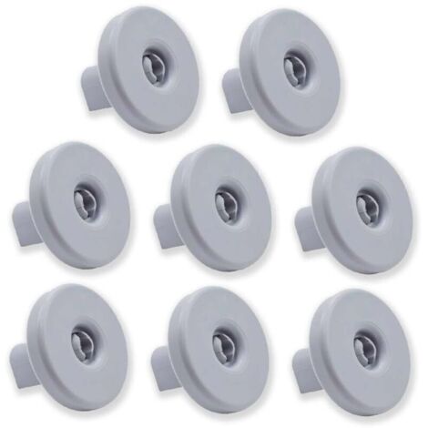 Lot de 8 roulettes pour panier inférieur pour lave-vaisselle Compatible avec Zanussi, Rex, Electrolux, AEG et autres modèles (1/4)