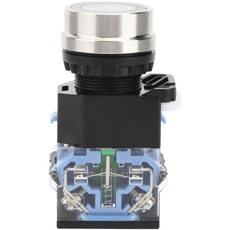 Interrupteur à bouton-poussoir sans composant de contrôle de la lumière, diamètre d'installation de 22mm, LA38 AC220V (1/3)