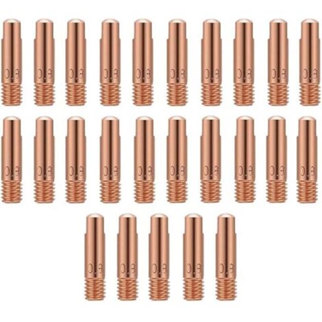 Lot de 25 buses de contact pour torche de soudage MIG/MAG avec ou sans contact, consommables, buses de contact MIG, machine à souder MIG (1/4)