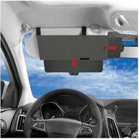 Extension de Pare-Soleil de Voiture,Junzheng Anti-éblouissement Rallonge Pare Soleil Voiture,Protection UV pour Siège Conducteur Ou Passager Avant (1/4)
