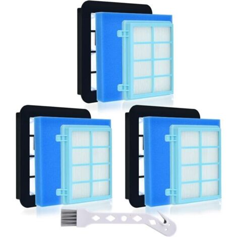 Compatible avec Philips fc8010 / 01 fc9331 fc9332 fc9334 fc9550 fc9555 fc9556 kit de filtres de remplacement Philips powerpro compact, active, Urban & Power cyclone 5 filtres (1/4)