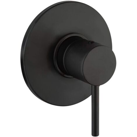 Mitigeur de Salle de Bain Encastrable à Levier Unique pour Douche en Laiton, Finitions NOIR MAT (1/3)