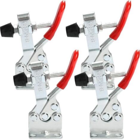 Pince à Genouillère GH-201-B, 4pcs Sauterelle de Serrage, Dispositif de Serrage à Genouillère, Capacité De Maintien Environ 90 Kg, Antidérapant, Desserrage Rapide, Robuste (1/4)