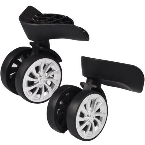 Roulette Pivotante en Caoutchouc, Bagage Valise Roues Pivotantes Remplacement 55mm Roulettes pour Chariot Valise Noir, Pack de 2 (1/5)