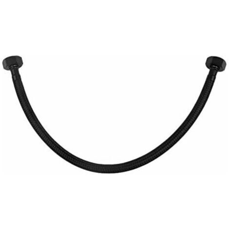 60 cm / env. Robinet èc tuyau flexible tressèc en nylon noir (1/3)