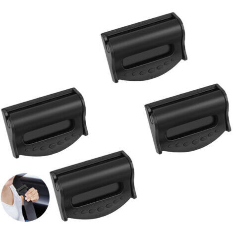 4PCS Ajusteur De Ceinture De SéCurité De Voiture,pince ceinture de sécurité voiture,Clip de RéGlage ceinture de sécurité pour adultes et enfants (1/4)