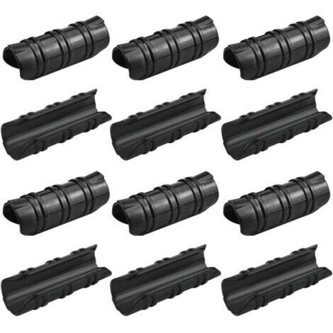 Lot de 12 clips de serre de jardin 25 mm Résistants aux hautes températures Fixations durables et faciles à utiliser pour la fixation de bannières de serres, tuyaux et films de jardin No (1/4)