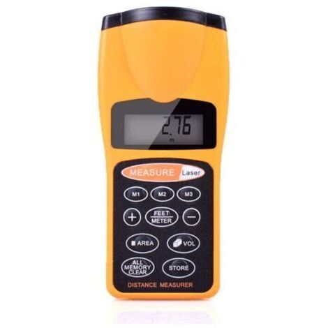 Multifunctional LCD Ultrasonic Distance Meter, Measuring Rangefinder with Laser Pointer, Digital Rangefinder for Home Use (1/4)