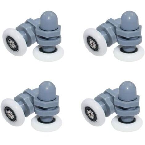 8pcs Roulettes De Porte De Douche, Pièce De Rechange De Roues De Coureurs Pour la Porte Coulissante En Verre De Salle De Bain, Remplacement De Roue De Rouleau De Porte De Douche Coulissante(20m (1/5)