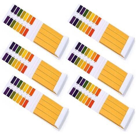 pH Strips, 480 pH Test Strips, Measuring Range 1-14, Litmus Test Paper for Aquariums, Saliva, Water, Soil Test (6 x 80 Pieces) (1/4)