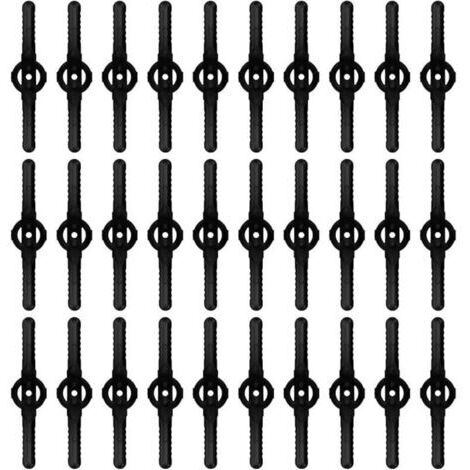 Lot de 30 lames de rechange en plastique pour coupe-bordure Compatibles tondeuses sans fil Matériau ABS haute qualité Longueur 139mm (1/5)