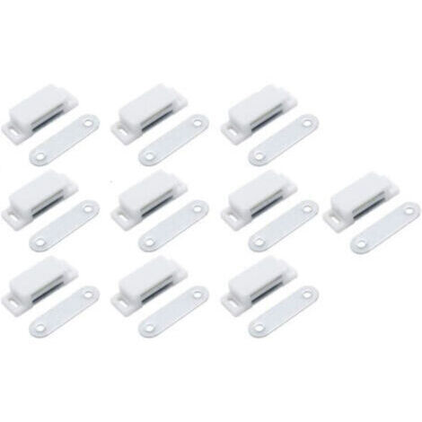 Loqueteau pour meubleLot de 10 boutons-pression magnétiques pour armoire à aspiration magnétique - Fermeture magnétique forte - Aspiration à porte unique (1/5)