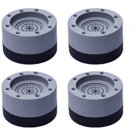 4 Pièces Patins Anti Vibration, Pieds en Caoutchouc pour Machine à Laver Coussinets Pied de Machine à Laver Tampon Anti-vibration, pour machine à laver et sèche-linge (augmentation de la haut (1/5)