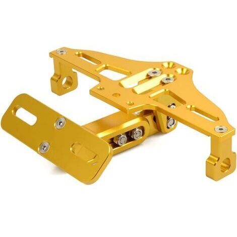 Universel Moto Supports de Plaque D'immatriculation Réglable pour MT-07 MT-09 YZFR6 R125 T- CBR1000RR CBR300R CBR400F CBR600RR CBR900RR(Or)