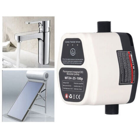 Pompe de surpression d'eau 100W 24V 25L Détection intelligente Moteur sans balais Faible bruit Débit 25 L/min Pression 2 bars - 100-240V (1/5)