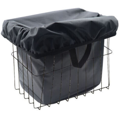 Housse salon de jardin--Housse de panier de vélo noire, protection contre la neige, imperméable, anti-poussière, légère, réfléchissante, doublure de panier de vélo (1/4)