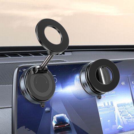 Support Telephone Voiture pour - [Ventouse à Vide] 360° Rotation, Porte Voiture pour Tableau de Bord/Pare-Brise (1/5)