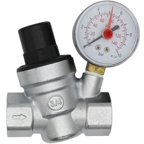 Réducteur de pression d'eau DN20 3/4 po avec manomètre (1/4)