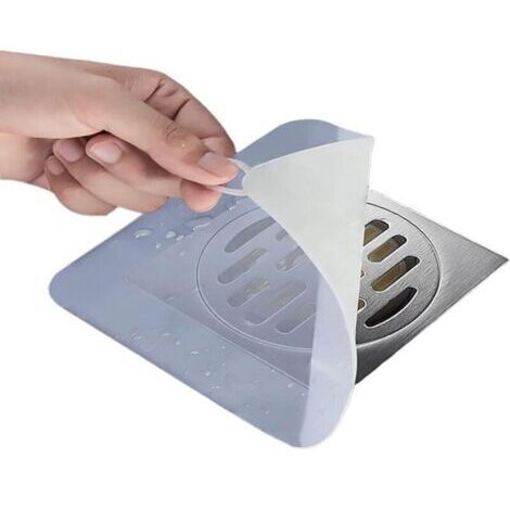 2 Bouchons de vidange de Sol en Silicone Anti-Odeur, 12 X 12 cm,Bouchon de vidange en Gel de silice, Couvercle désodorisant Anti-Odeur, Joint de (1/4)