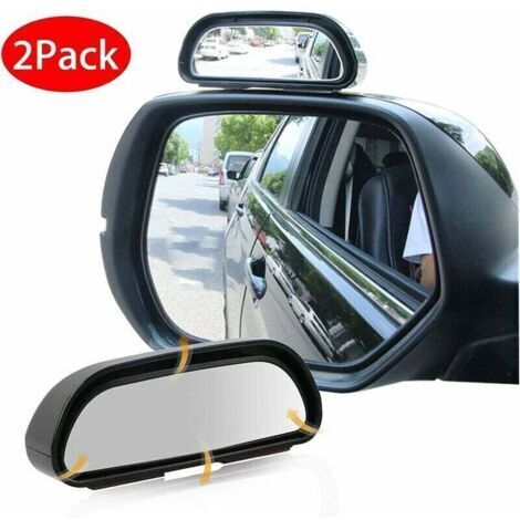 Lot de 2 360° Voiture Rétroviseurs d'angle Mort, Universels Droite + Gauche Ajustables Verre HD Miroir Auxiliaire Grand Angle Réglables de Voiturepour Angles Morts Camionnette Rétractable SUV R (1/5)