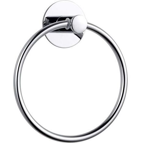 Porte Serviette, Acier Inoxydable Anneau Porte-Serviette, 18 cm, Mural Rond Anneau Serviette pour Salle de Bains, Cuisine, Chambre à Coucher, etc. (1/5)