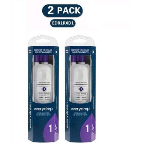 Lot de 2 filtres pour réfrigérateur à eau glacée , EDR1RXD1, violet (1/4)
