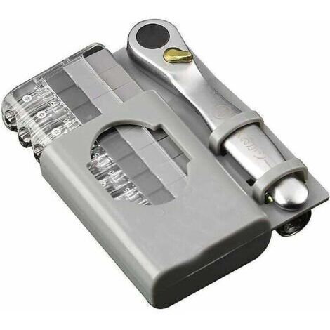 Lot de 12 Micro Clé à cliquet Set de tournevis avec poignée réversible et adaptateur pour montage de meubles et réparation automatique (FO-9212C) (1/4)