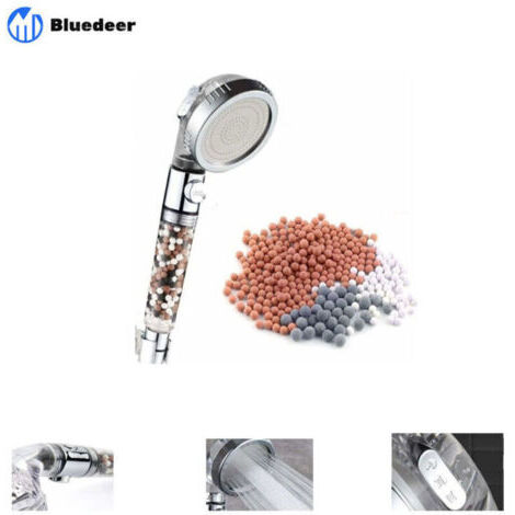 Pommeau de douche filtrant, douche à main haute pression à économie d'eau, 3 modes, douche à main haute pression à économie d'eau, filtre. (1/5)