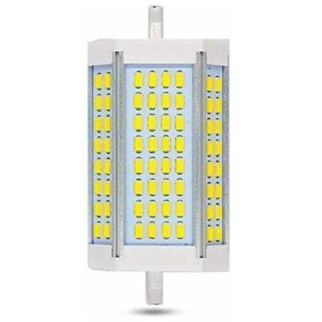 Ampoule LED R7S 118mm 30W dimmable, 3000lm, blanc froid 6000K, équivalent ampoule halogène R7S J118 200W 300W, luminosité 200 degrés, lampe LED R7S 118mm dimmable pour applique murale/lampadair