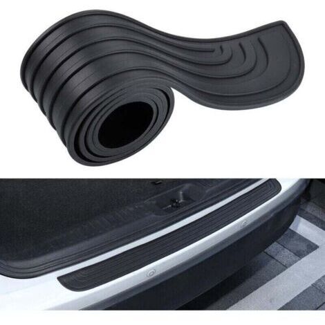 Protection Pare Choc Voiture,90cm x 7cm Protection de Seuil de Chargement en Caoutchouc, Protecteur Pare-Chocs Arrière Autocollante,Compatible avec la Plupart des Voitures (1/4)