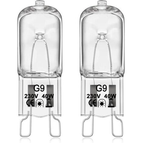 Ampoule G9 Pour Four Halogène G9 Oven 40W 230V Ampoule à Tolérance de 300°C 2 Pack (1/5)