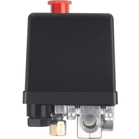 Soupape de Compresseur D'air 220V Pression Automatique Pressostat Compresseur D'air Compresseur Interrupteur Contrôle Valve pour Une Réduction Rapide de la Pression(4 trous) (1/4)