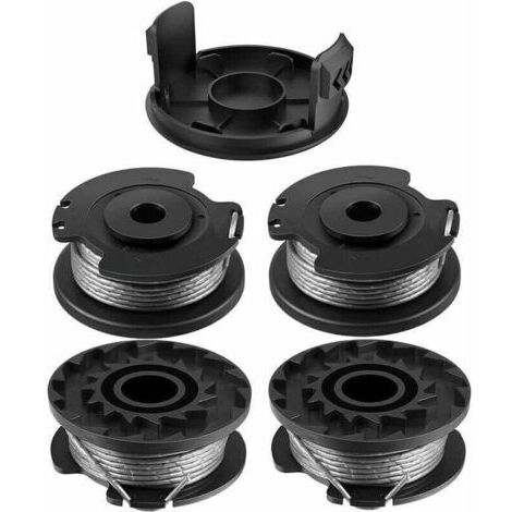 5 Pièces F016800569 Bobines de fil de Rechange pour débroussailleuse Bosch EasyGrassCut, F016800385 Bobine de Rechange de Tondeuse Compatible avec ART 23SL et ART 26SL (4pcs + 1pcs) (1/4)