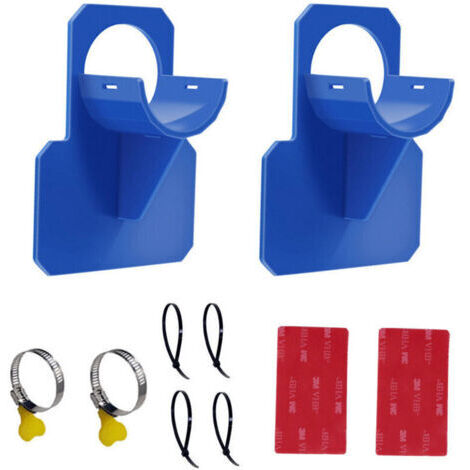 Lot de 2 supports de tuyau bleu pour piscine - Accessoires de tuyau de piscine avec anti-perforation, anti-déchirure, anti-traction (30-37 mm) (1/4)