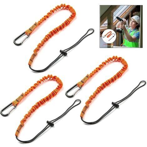 3pcs Lanière à Outils, Cordon élastique, Outil de Sécurité Rétractable avec Mousqueton, Cordon Porte, Outil de Protection Contre Les Chutes (1/5)