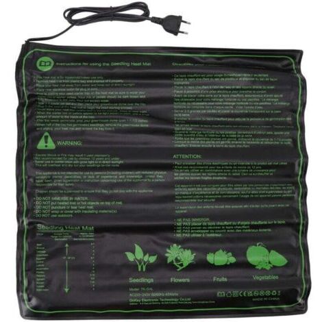 Tapis chauffant semis imperméable, sûr et efficace, pour germination plantes intérieur, EU (1/4)