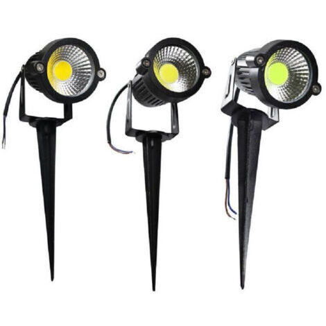 Projecteur LED COB 5 W pour jardin extérieur, piquet ES06, lumière 4 000 K, 6 500 K, 3 000 K, vert - Blanc naturel - (1/4)