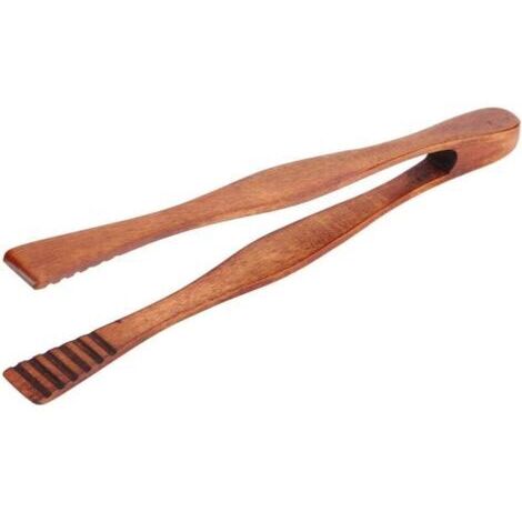 Pince de cuisine en bois pour grillades, buffet, pain, steak, outil de service (1/5)