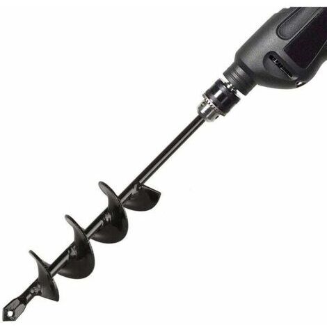 Tariere jardin perceuse,Mèche Jardin Tarière, Outil de Plantation Pratique pour Fleur Planter des Arbres Arbustes - 4×22cm (1/4)