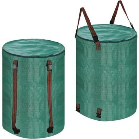 Sac de jardin réutilisable pour feuilles et ordures de pelouse, parfait pour enlever les feuilles, nettoyer la cour, Lot de 2(272L+48 Gallons) (1/5)