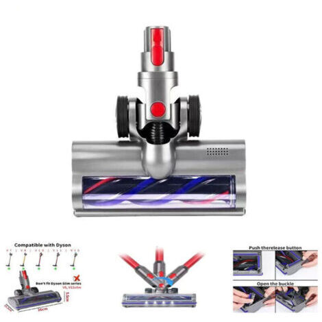 Brosse Compatible avec Dyson V7 V8 V10 V11 V15, Tête de Brosse Turbo à Entraînement Direct, (1/5)