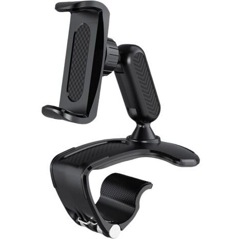 Support Téléphone Voiture Pince Réglable 360°, Socles de Téléphone Portable Automobile, Support Smartphone Voiture de 4 à 7 Pouces, (1/5)