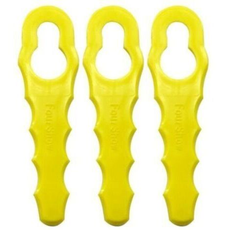 Lot de 100 Lames de Rechange compatible pour Ryobi Coupe Bordure, Têtes Double Lames Dentelées RAC155 RAC157 RAC158- (1/5)