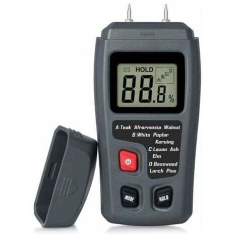 Testeur D'Humidité Du Bois Portable Testeur D'Humidité Lcd Pour Détecteur D'Humidité Du Bois Pour La Mesure De L'Humidité Du Papier De Bois De Chauffage,-- (1/4)