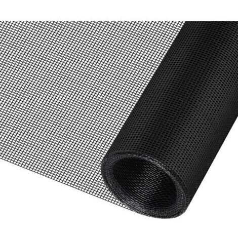 300x120cm Moustiqueres Fenêtre, Résistant aux UV Anti Insecte Moustiquaire pour Fenêtre, DIY Rouleau Moustiquaire Fenetre Enroulable, Toile Moustiquaire Porte, Tissu moustiquaire au mètre(Noir) (1/5)