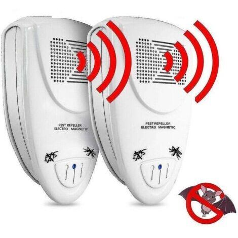Lot de 2 répulsifs à ultrasons pour chauves-souris Débarrassez-vous des chauves-souris en 72 heures (1/3)