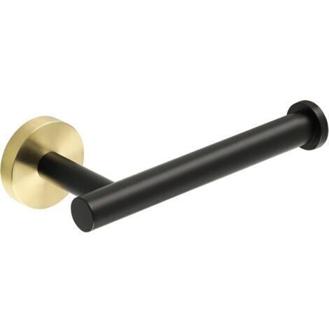 Support Papier Toilette Mural Porte-Papier Toilette, Porte Rouleau Papier Toilette en Acier Inoxydable SUS304, Porte-Papier Toilette pour Salle de Bain et Cuisine, Noir Doré (1/4)