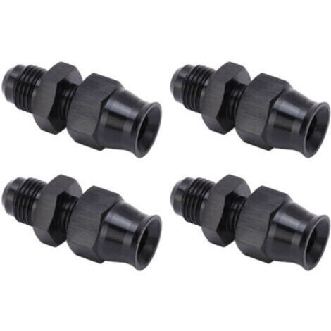 4 pièces AN6 adaptateur filetage mle en alliage d'aluminium anti-fuite avec virole en laiton pour gaz liquide Diesel huile 5/16in (1/4)